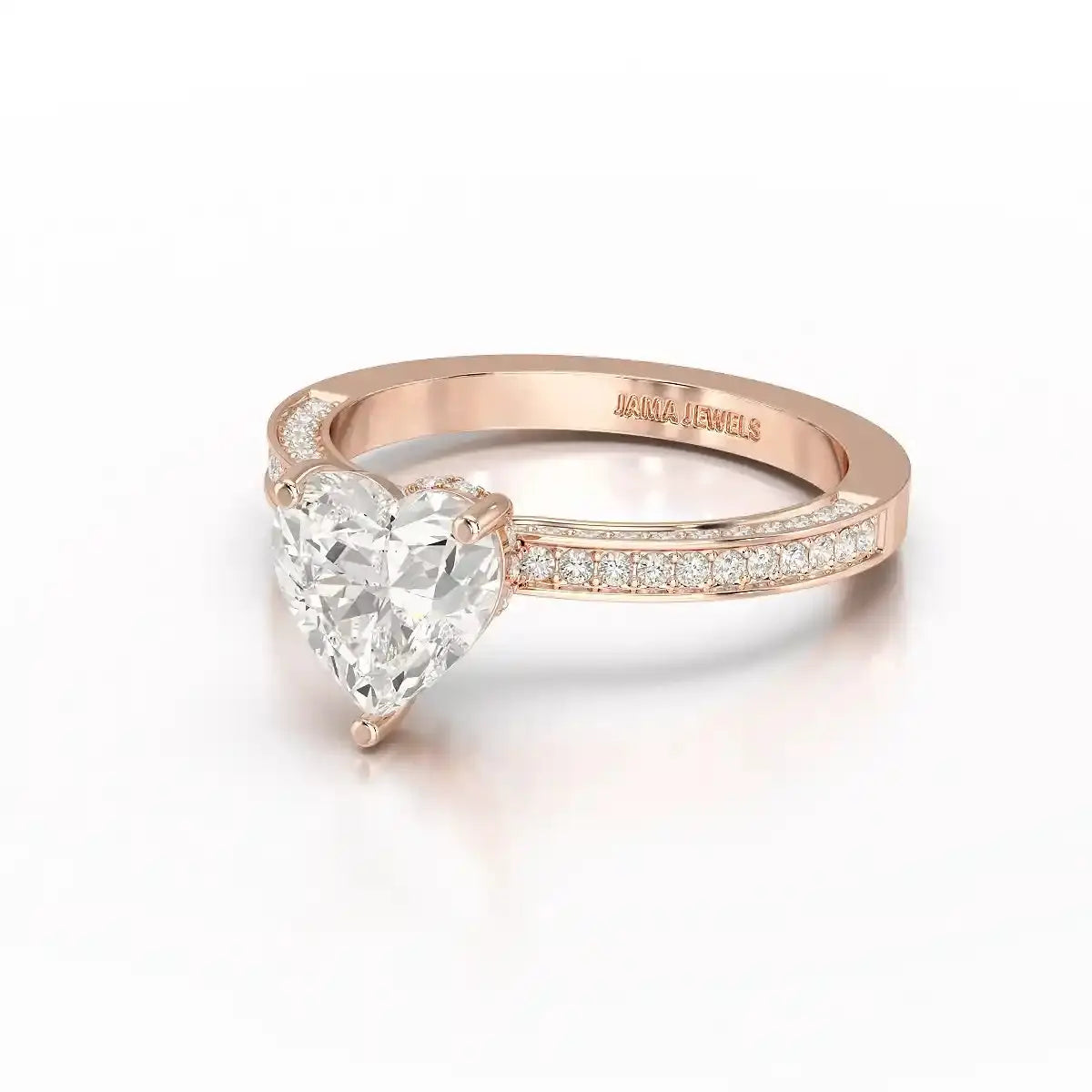 2.53CT Heart Cut Lab Diamond Ring Jama Jewels