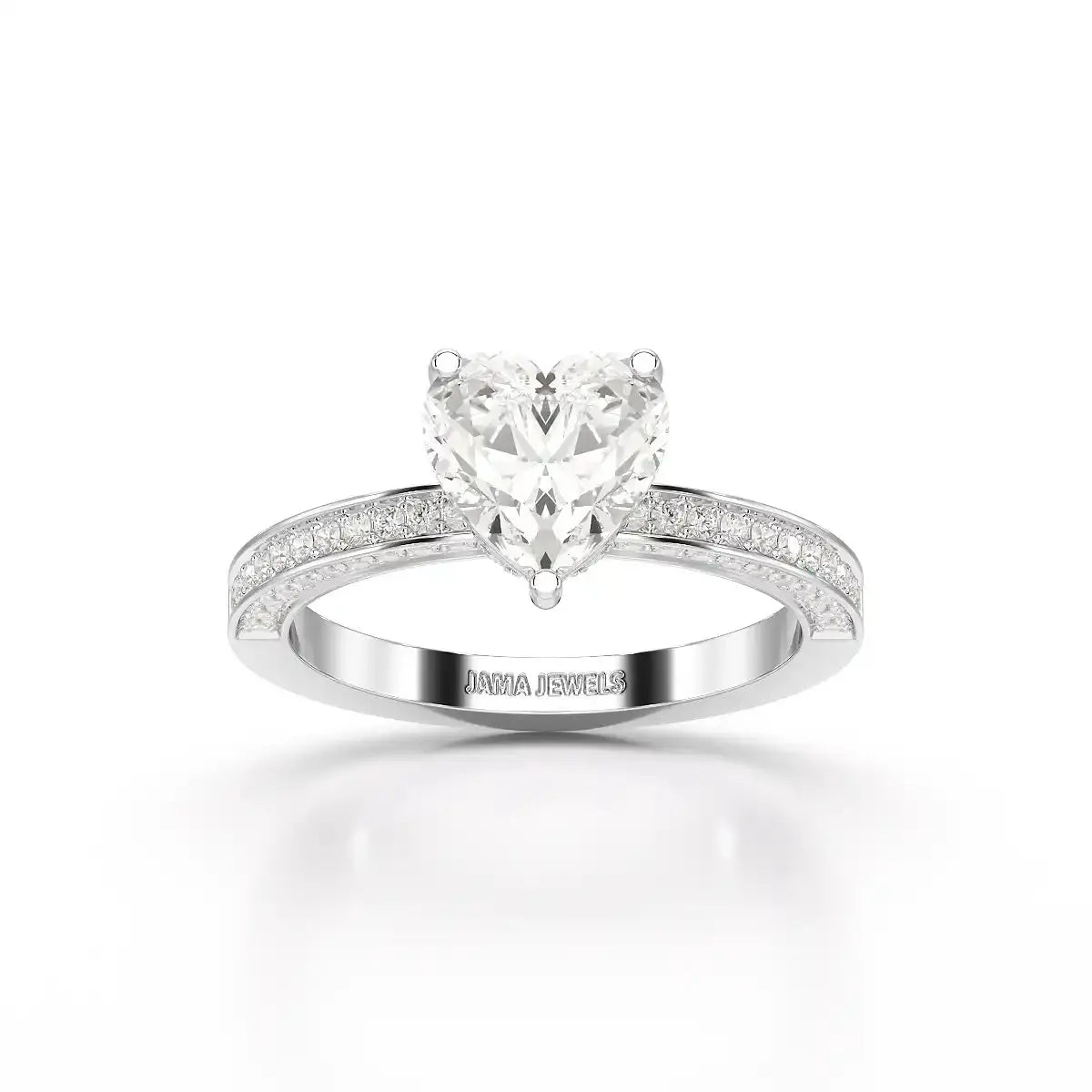 2.53CT Heart Cut Lab Diamond Ring Jama Jewels