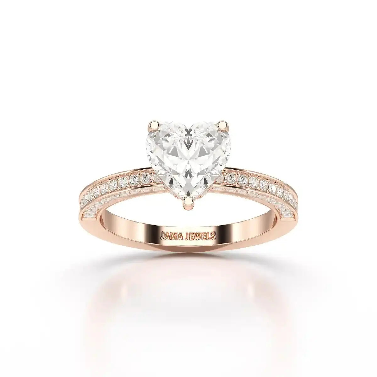 2.53CT Heart Cut Lab Diamond Ring Jama Jewels