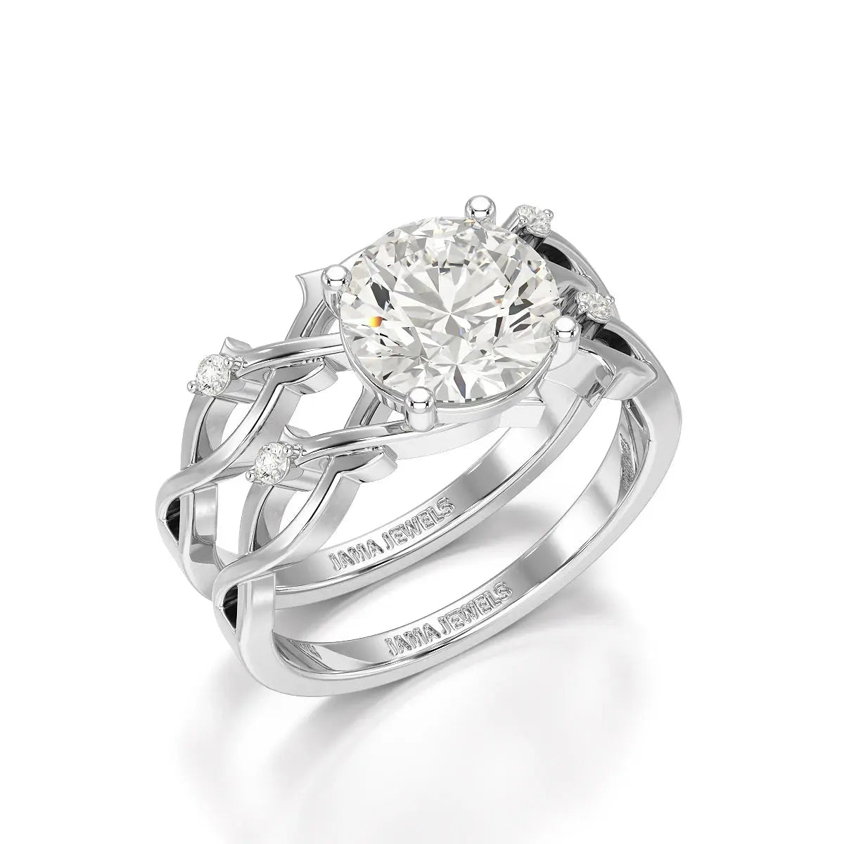 1.08 CT Round Shape Lab Diamond Ring Jama Jewels