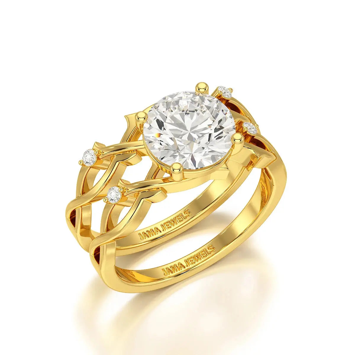 1.08 CT Round Shape Lab Diamond Ring Jama Jewels