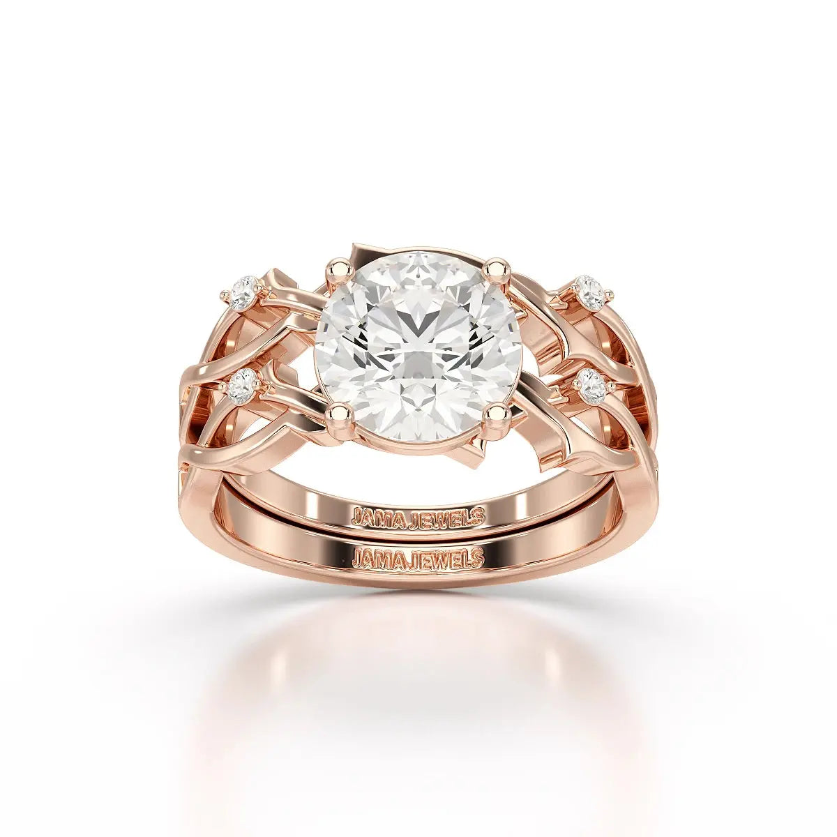 1.08 CT Round Shape Lab Diamond Ring Jama Jewels