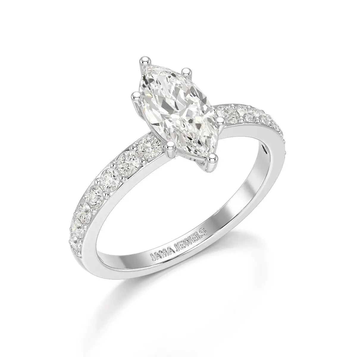 1.48 CT Marquise Shape Lab Diamond Ring Jama Jewels