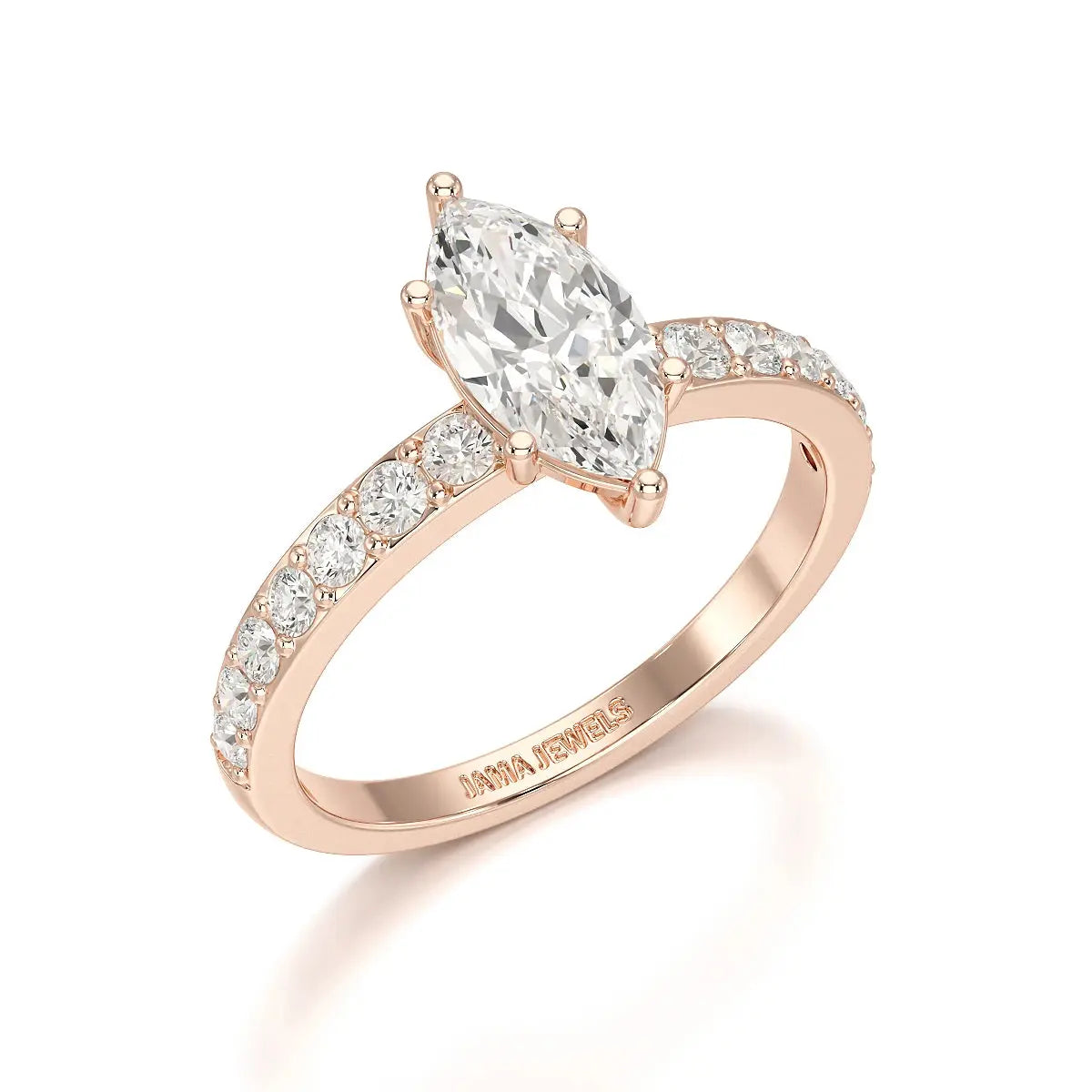1.48 CT Marquise Shape Lab Diamond Ring Jama Jewels