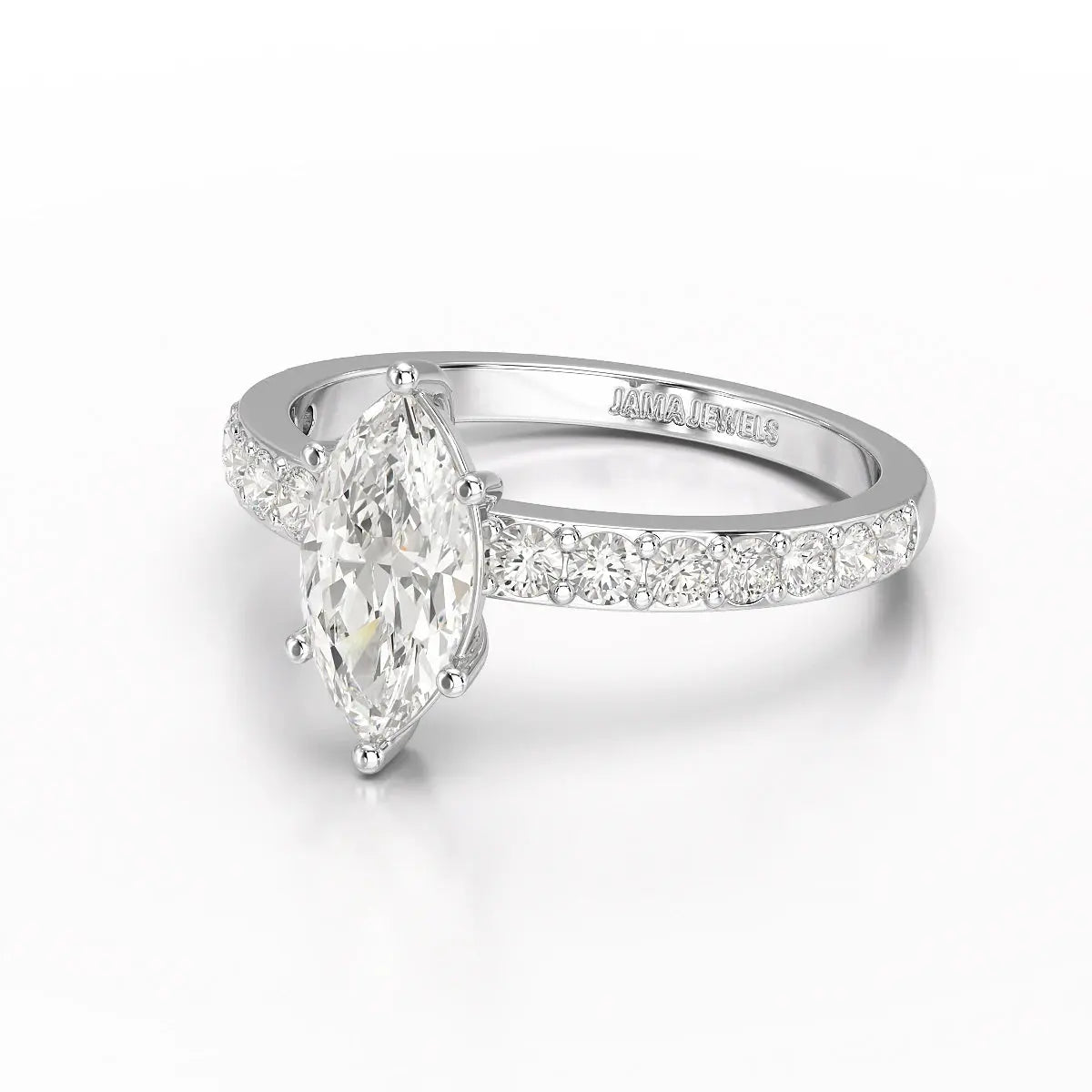 1.48 CT Marquise Shape Lab Diamond Ring Jama Jewels