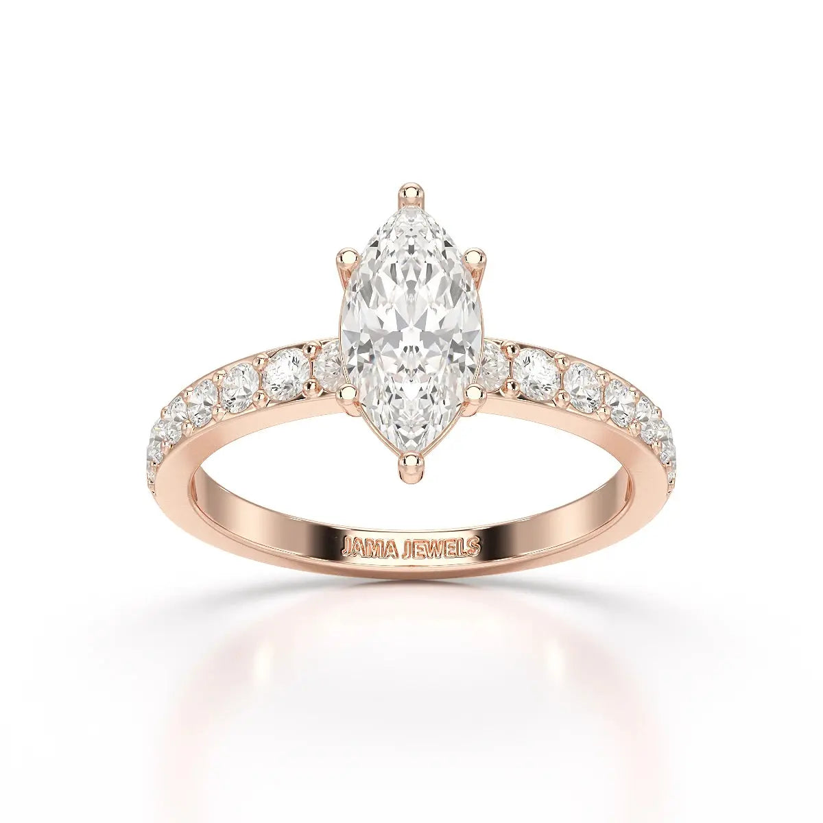 1.48 CT Marquise Shape Lab Diamond Ring Jama Jewels