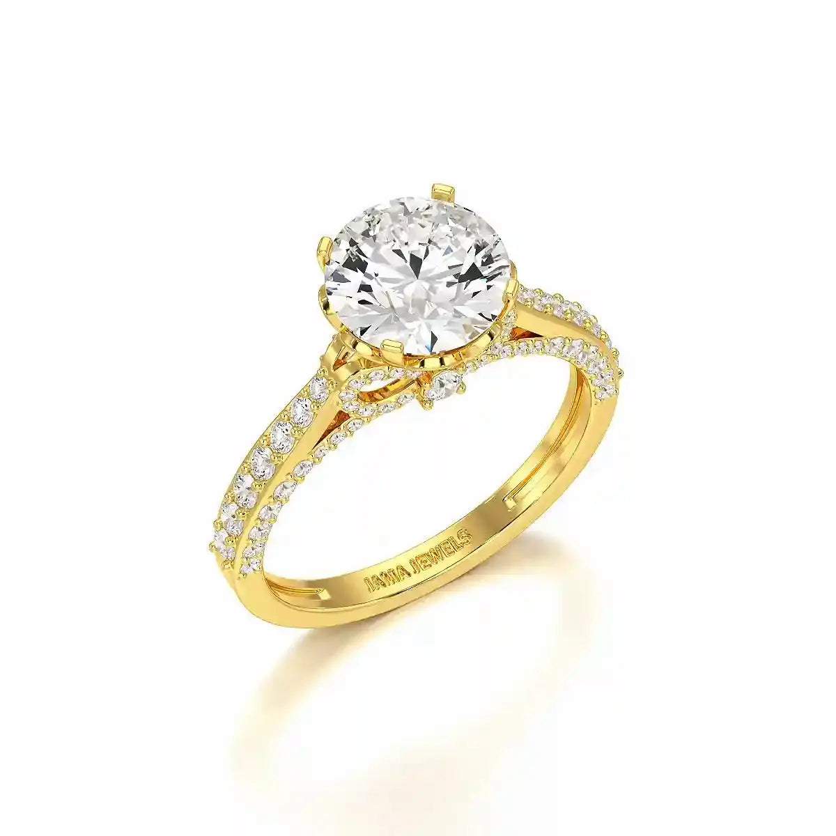 2.6 CT Round Cut Lab Diamond Ring Jama Jewels