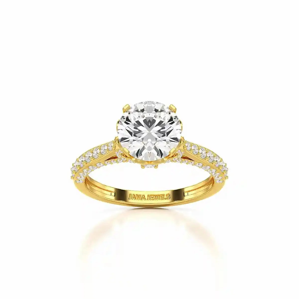 2.6 CT Round Cut Lab Diamond Ring Jama Jewels