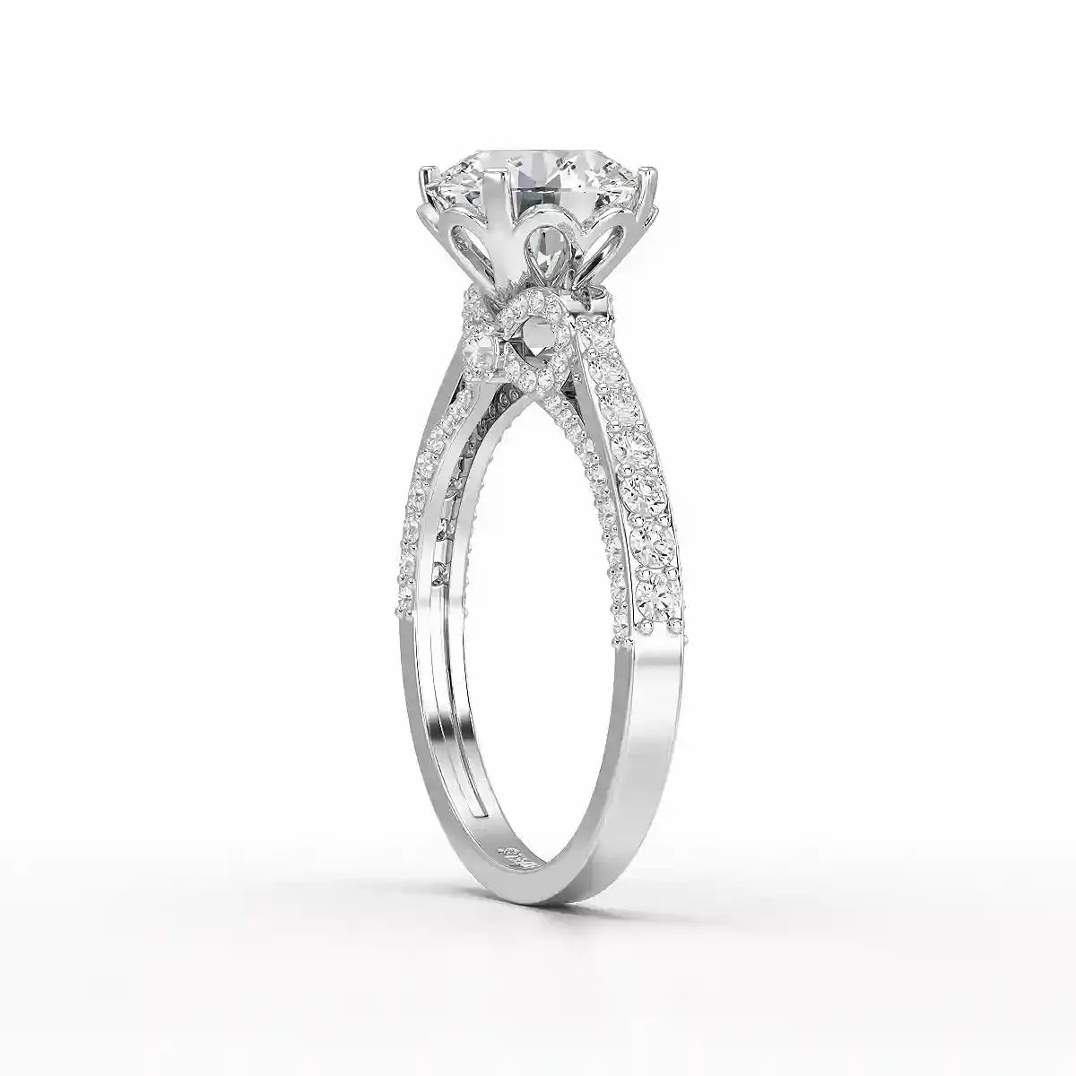 2.6 CT Round Cut Lab Diamond Ring Jama Jewels