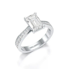 2.35 CT Emerald Cut Lab Diamond Ring Jama Jewels