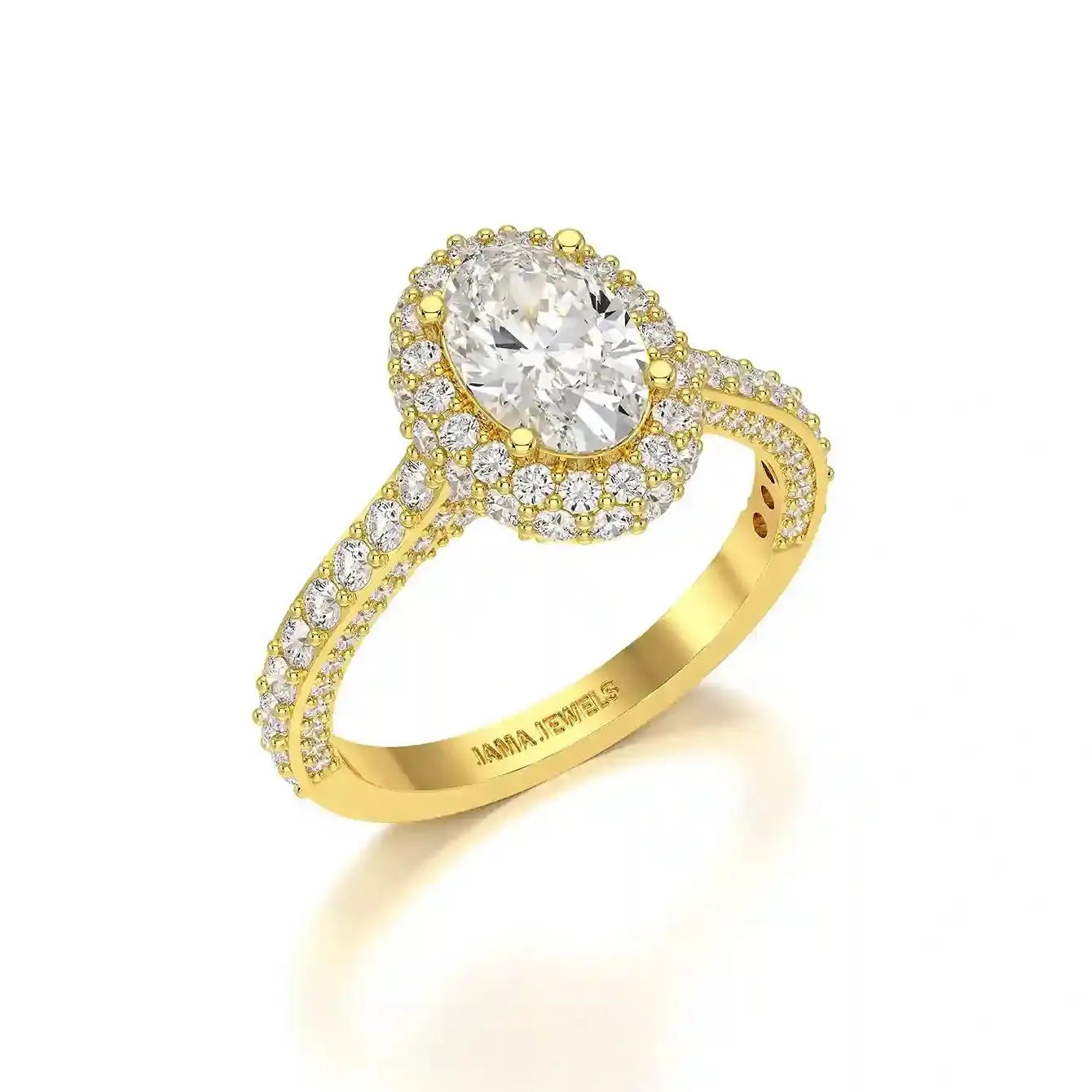 2.25 CT Oval Cut Halo Diamond Ring Jama Jewels