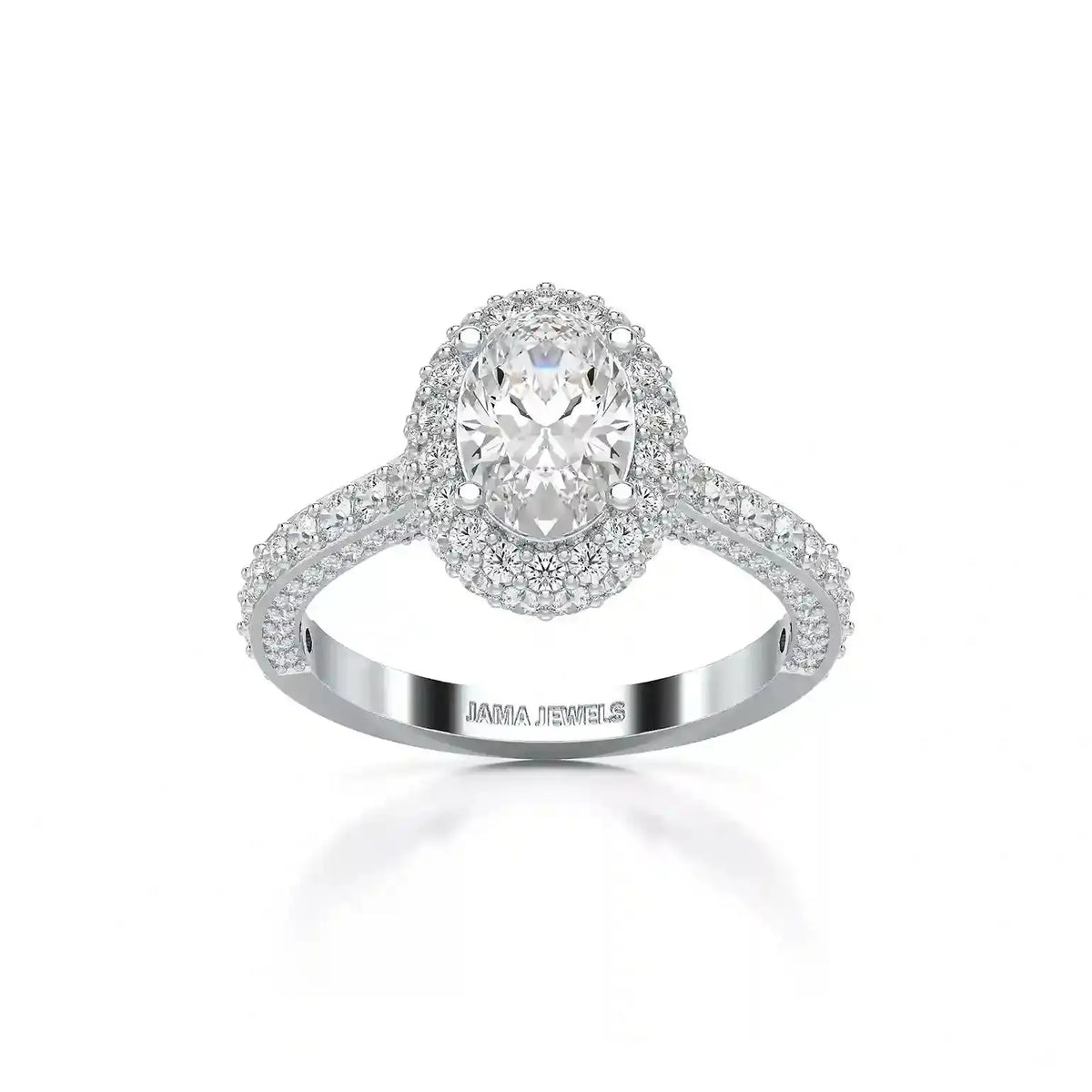 2.25 CT Oval Cut Halo Diamond Ring Jama Jewels