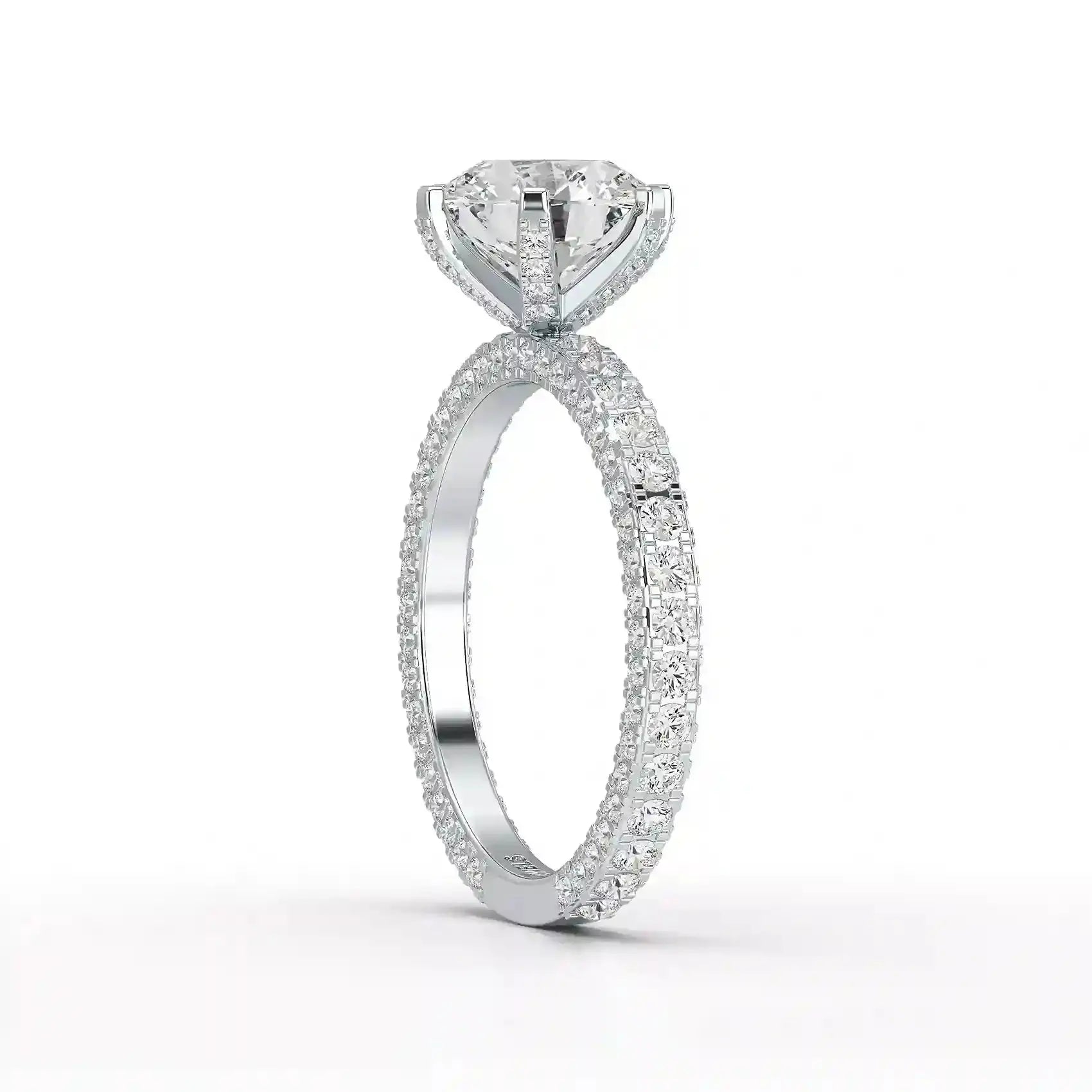 3.15 CT Round Cut Lab Diamond Ring Jama Jewels