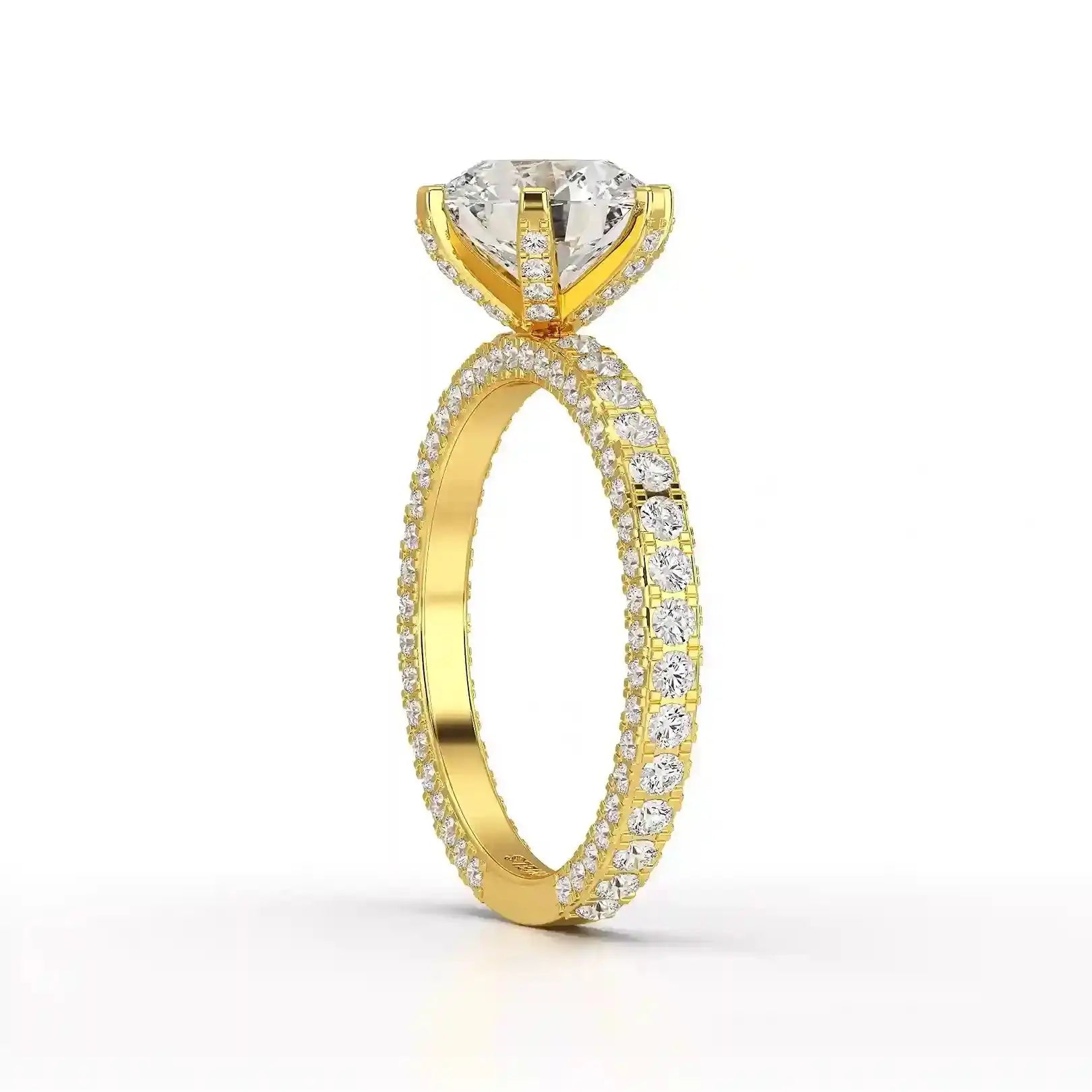 3.15 CT Round Cut Lab Diamond Ring Jama Jewels