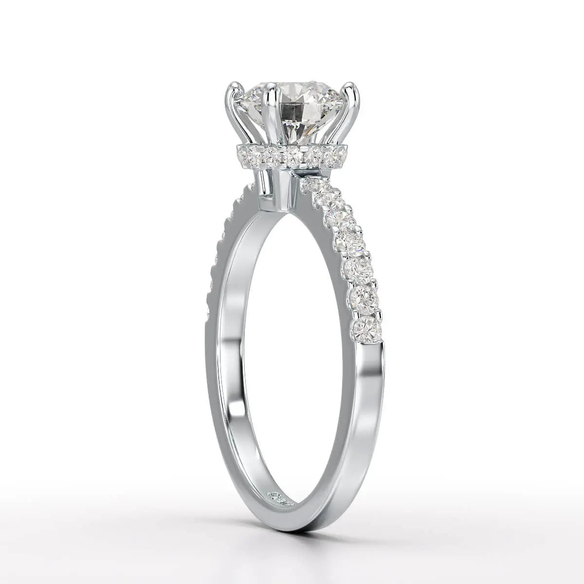 1.36 CT Round Cut Lab Grown Diamond Ring Jama Jewels