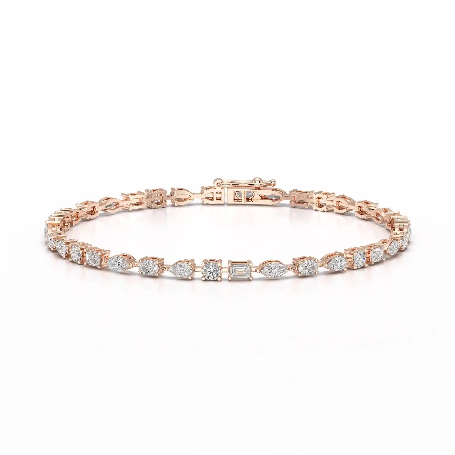 3.66 CT Multi Shape Lab Grown Diamond Bracelet