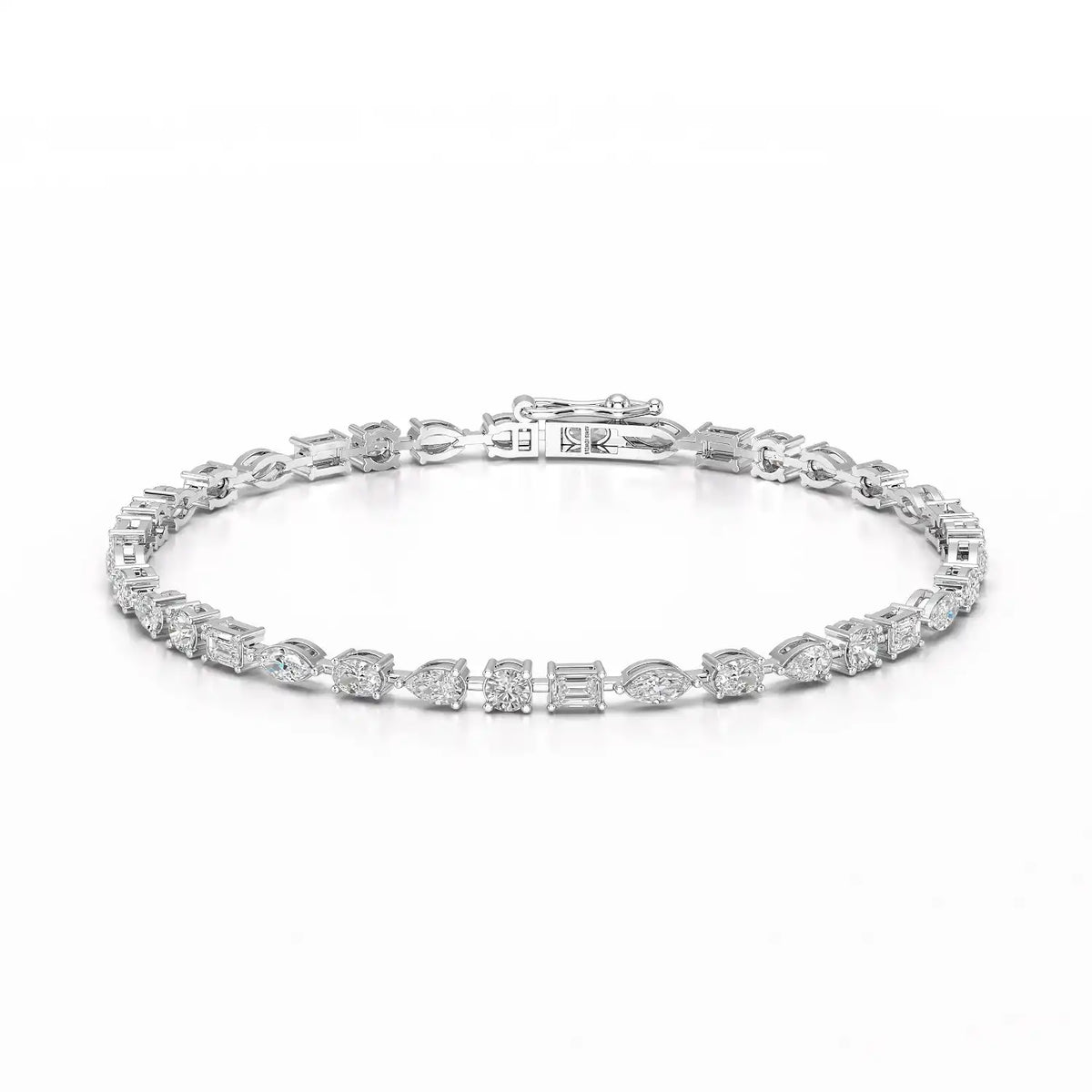 3.66 CT Multi Shape Lab Grown Diamond Bracelet