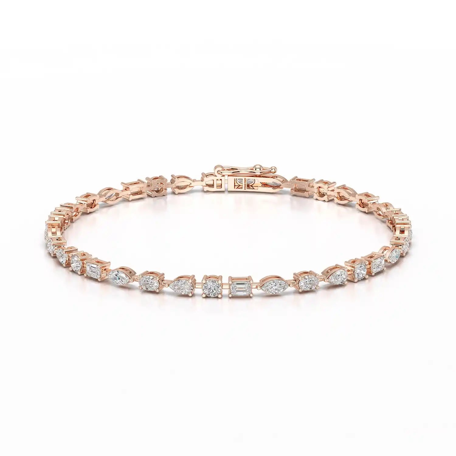 3.66 CT Multi Shape Lab Grown Diamond Bracelet
