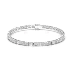 6.85 CT Emerald Cut Diamond Bezel Tennis Bracelet Jama Jewels