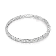 6.85 CT Emerald Cut Diamond Bezel Tennis Bracelet Jama Jewels