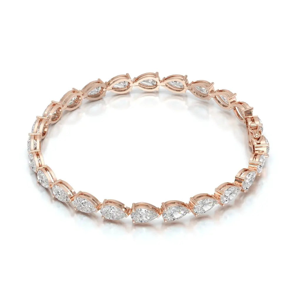 11.50 CT Pear Cut Diamond Tennis Bracelet Jama Jewels