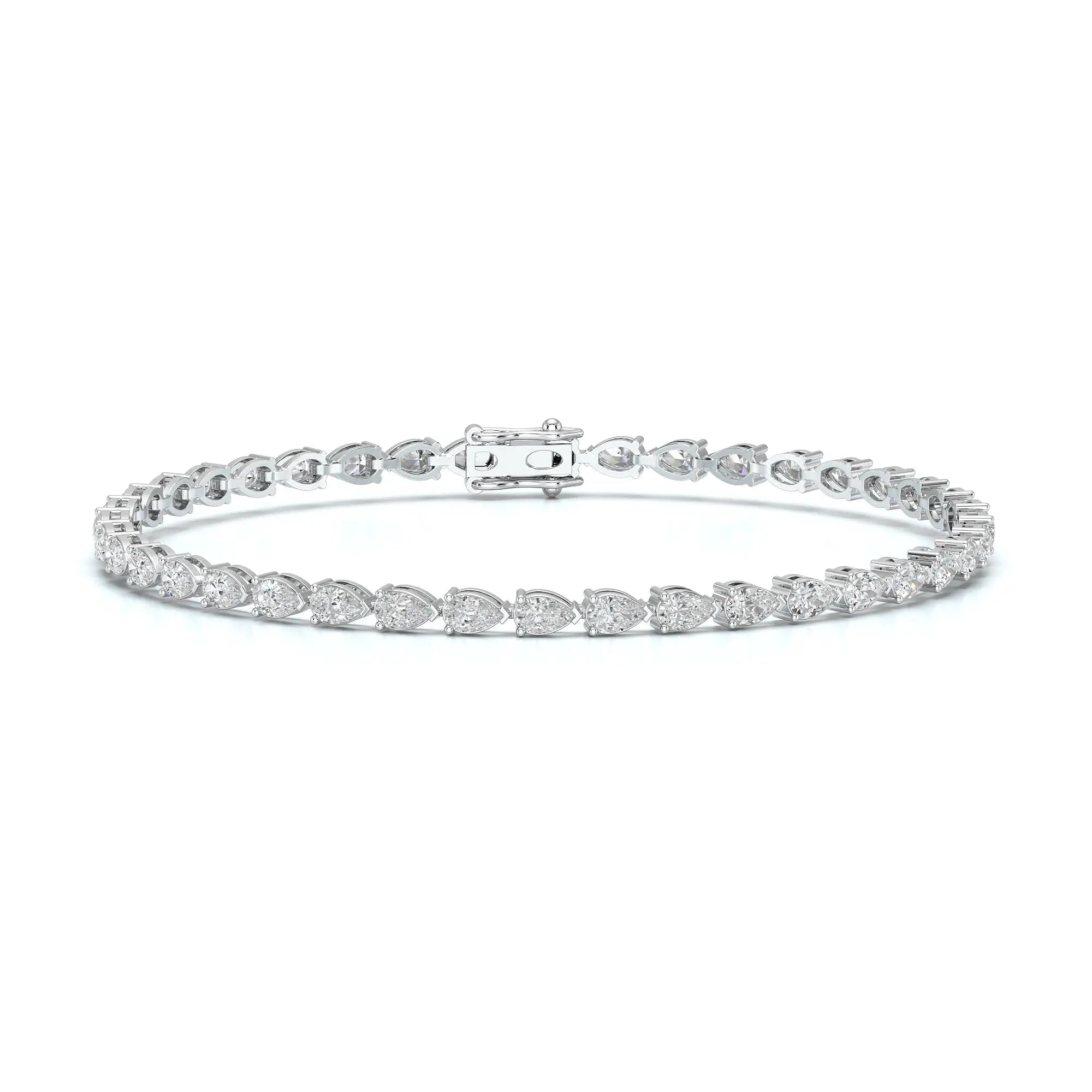 3.90 CT Pear Cut Diamond Tennis Bracelet Jama Jewels