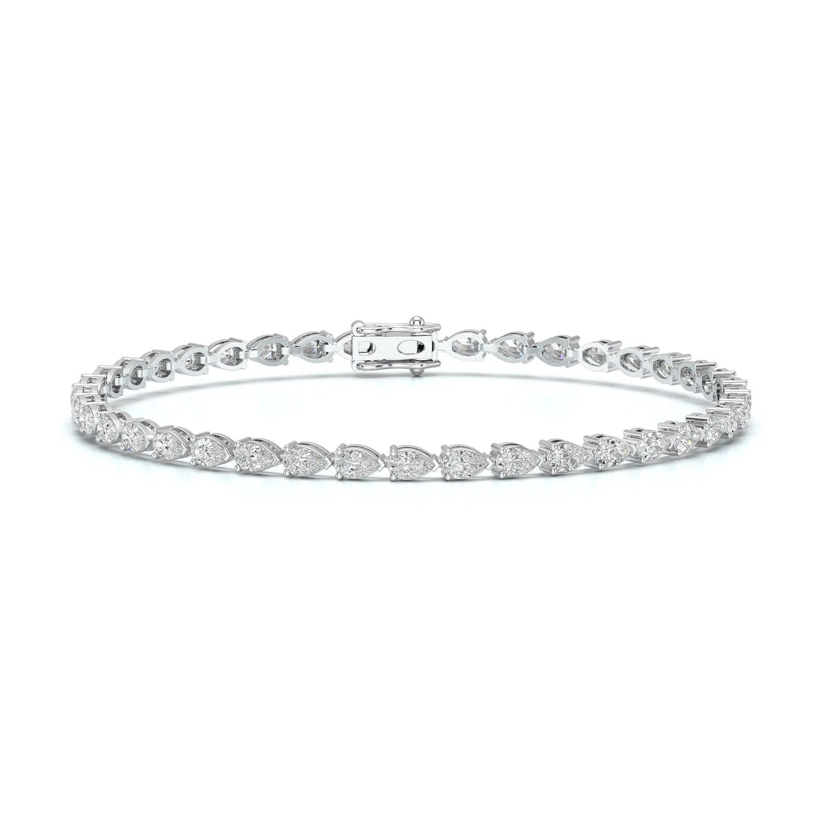 3.90 CT Pear Cut Diamond Tennis Bracelet Jama Jewels