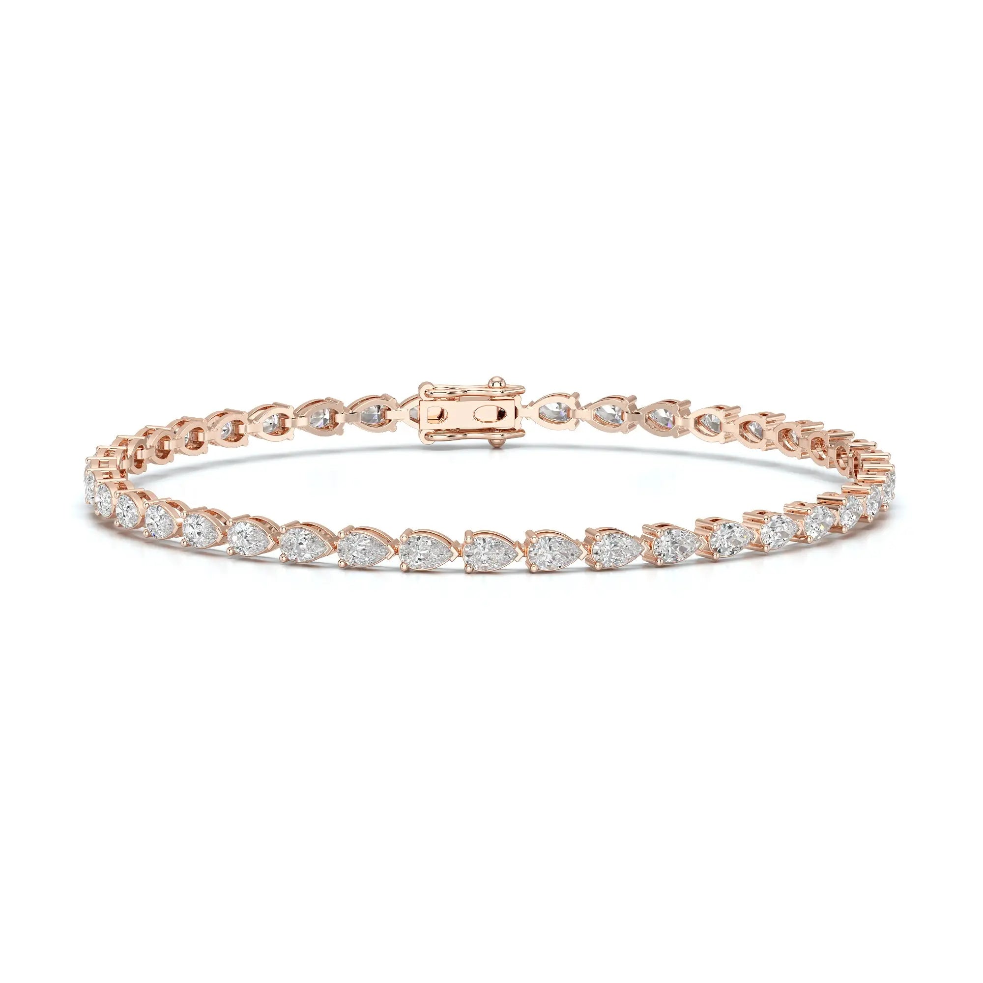 3.90 CT Pear Cut Diamond Tennis Bracelet Jama Jewels