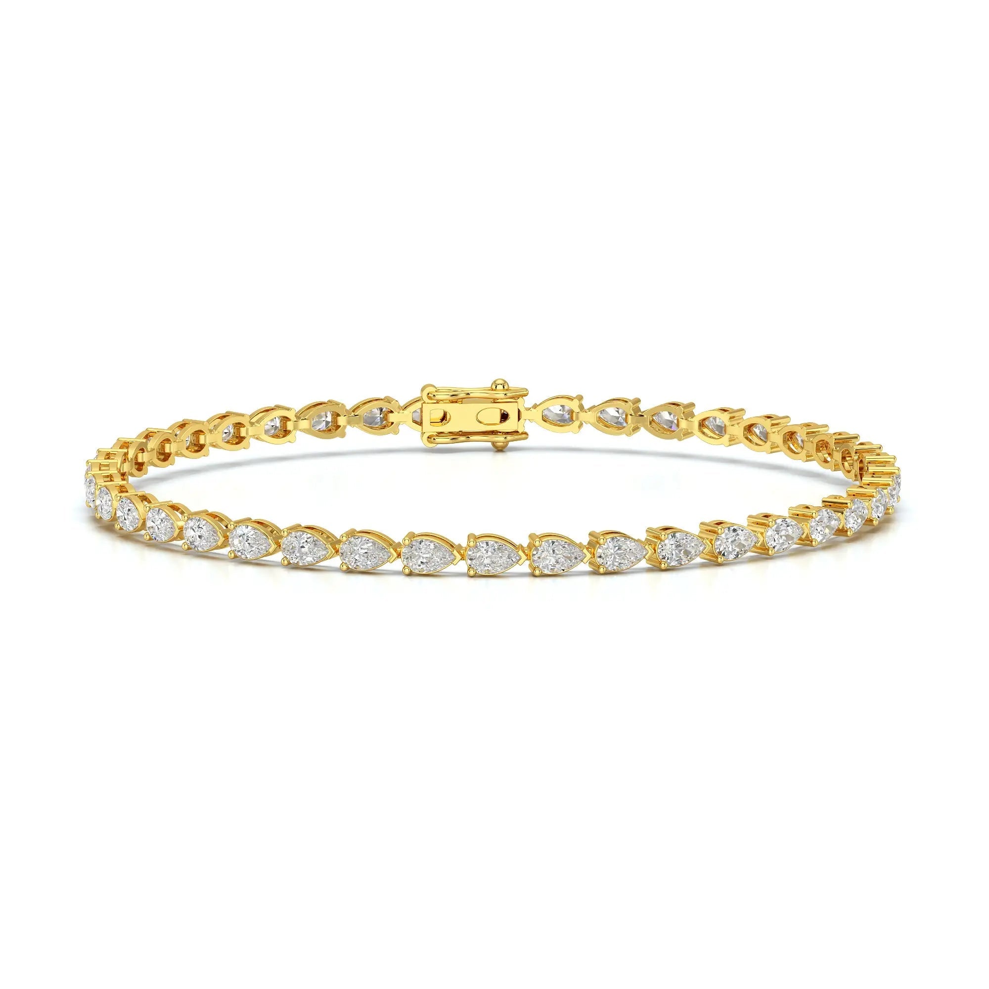 3.90 CT Pear Cut Diamond Tennis Bracelet Jama Jewels