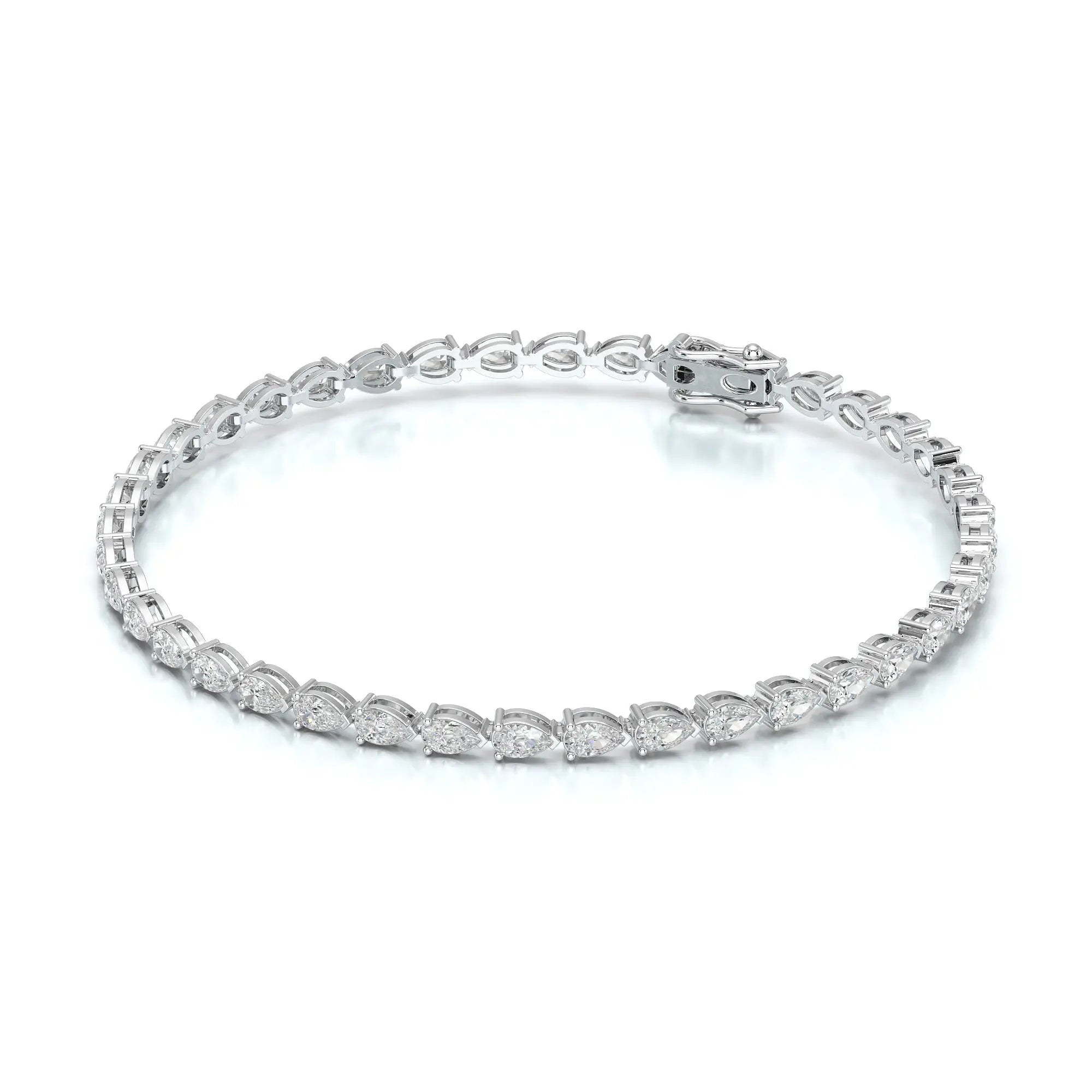 3.90 CT Pear Cut Diamond Tennis Bracelet Jama Jewels