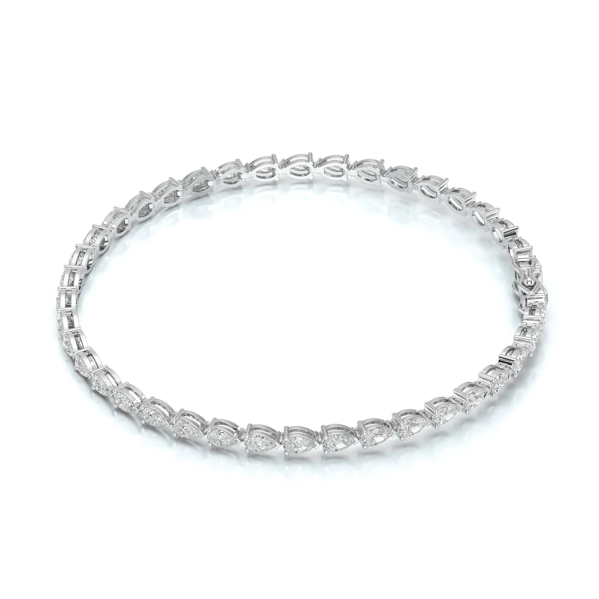 3.90 CT Pear Cut Diamond Tennis Bracelet Jama Jewels