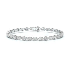 7.25 CT Pear Cut Diamond Tennis Bracelet Jama Jewels