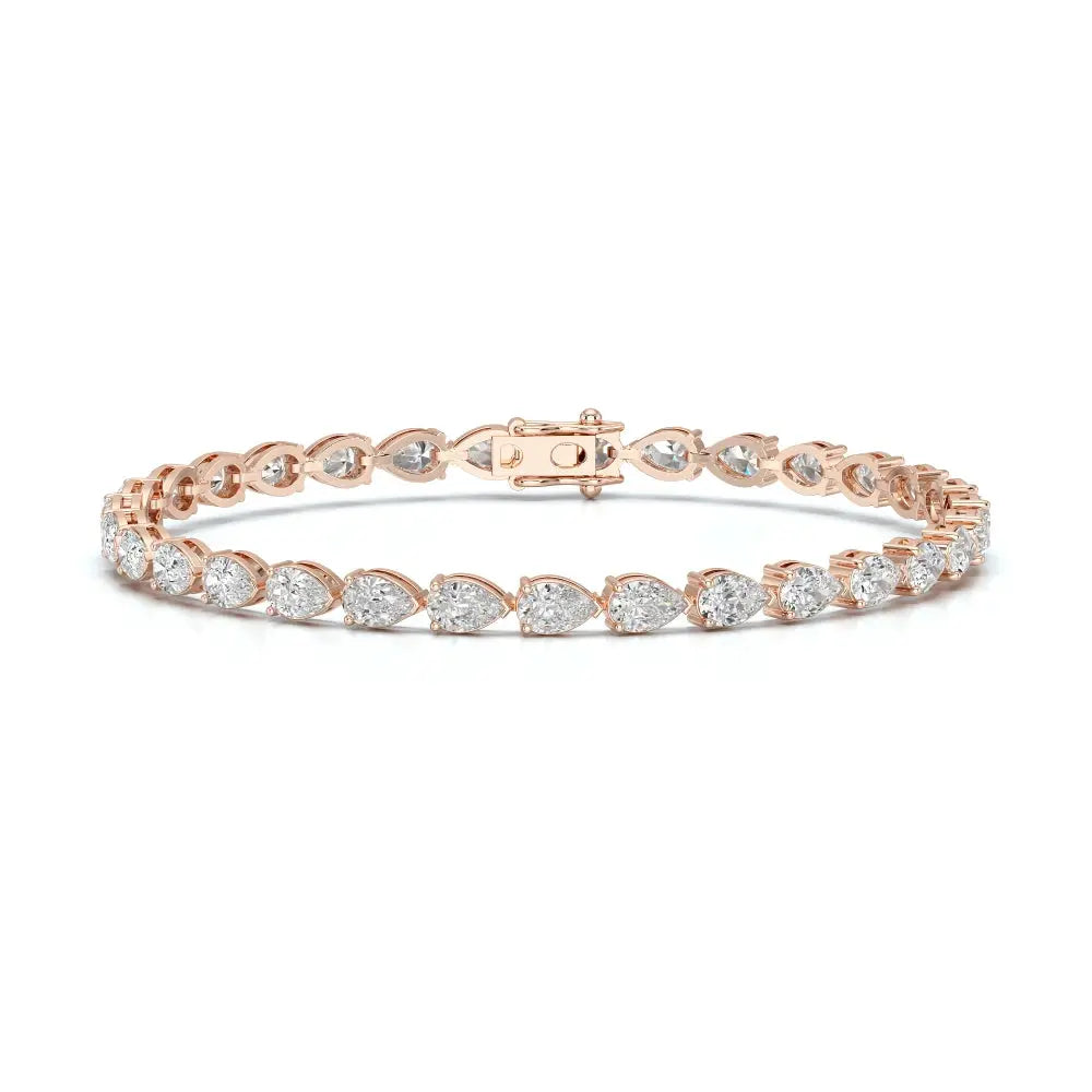 7.25 CT Pear Cut Diamond Tennis Bracelet Jama Jewels