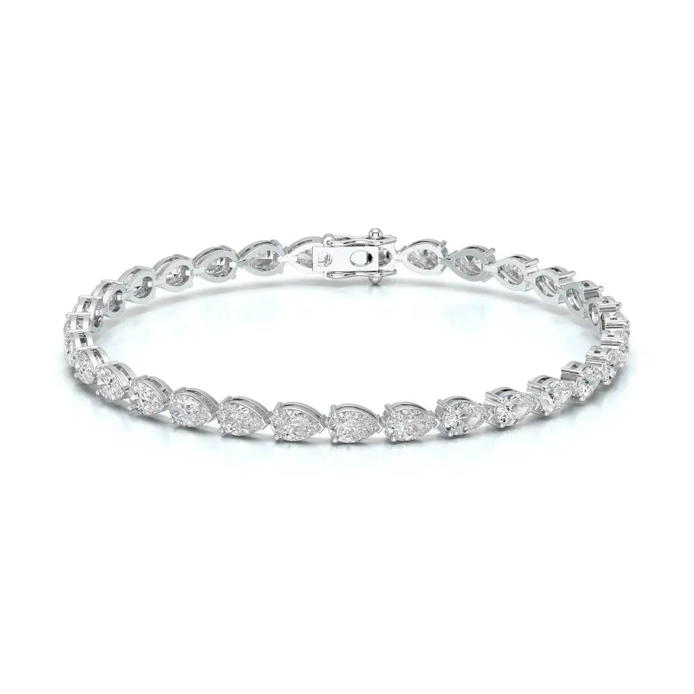 7.25 CT Pear Cut Diamond Tennis Bracelet Jama Jewels