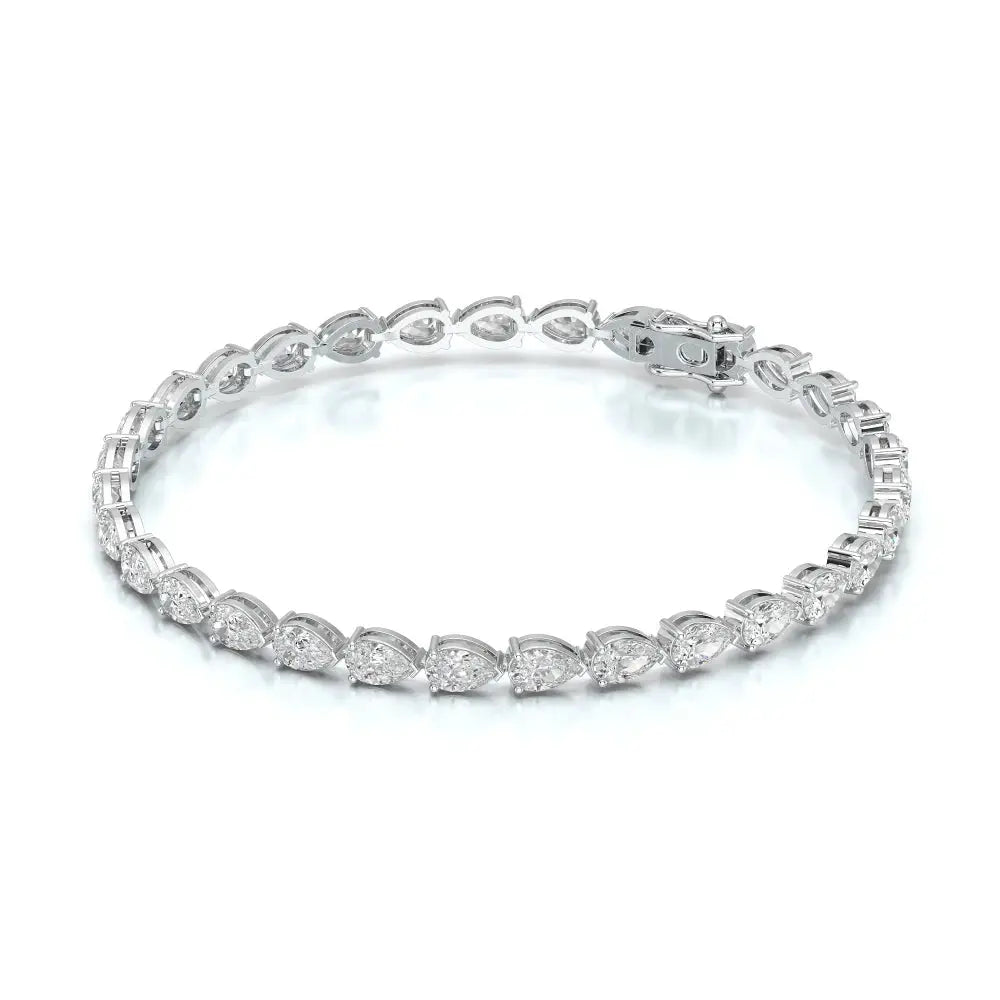 7.25 CT Pear Cut Diamond Tennis Bracelet Jama Jewels