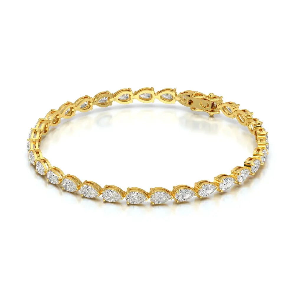 7.25 CT Pear Cut Diamond Tennis Bracelet Jama Jewels