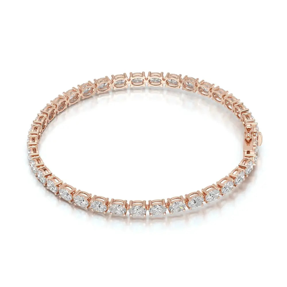 7.40 CT Oval Cut Diamond Tennis Bracelet Jama Jewels