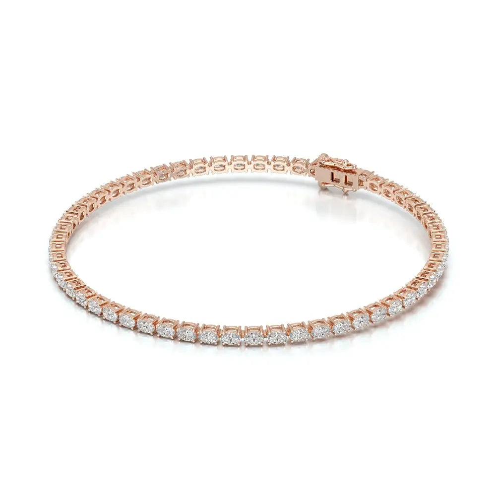 3.85 CT Oval Cut Diamond Tennis Bracelet Jama Jewels
