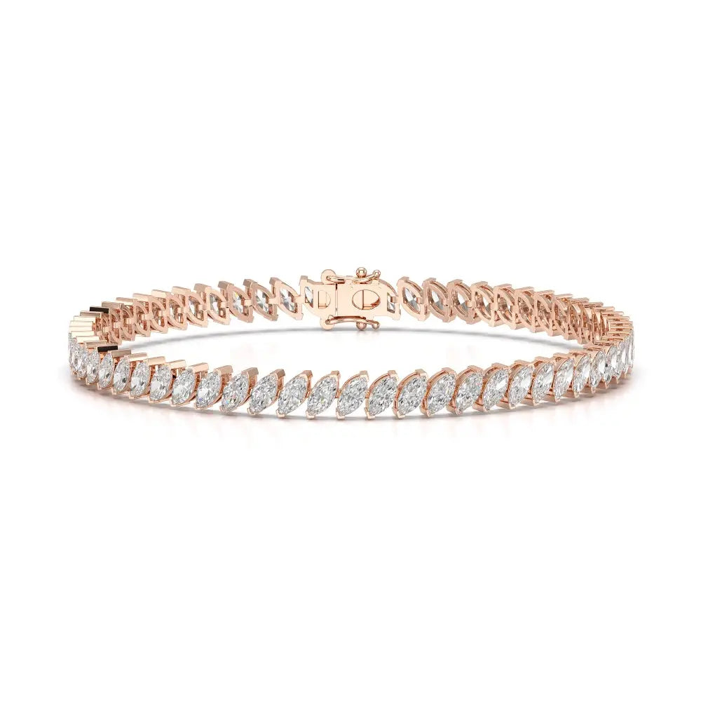 6.80 CT Marquise Cut Diamond Bezel Tennis Bracelet Jama Jewels
