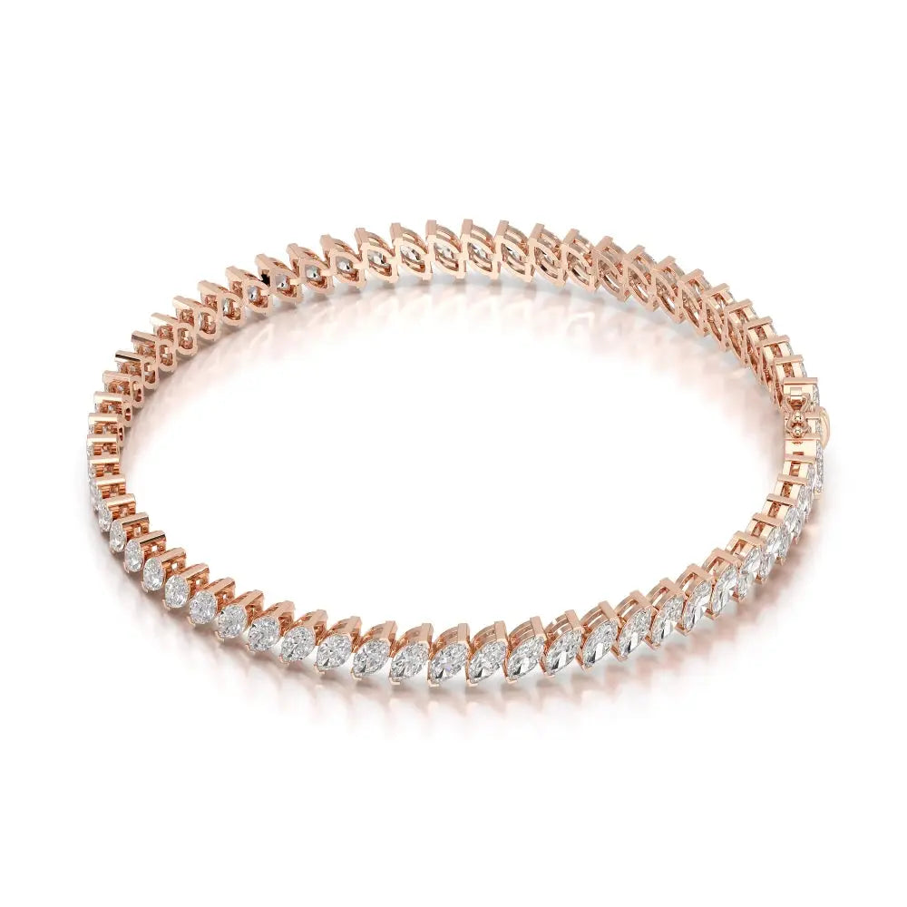6.80 CT Marquise Cut Diamond Bezel Tennis Bracelet Jama Jewels