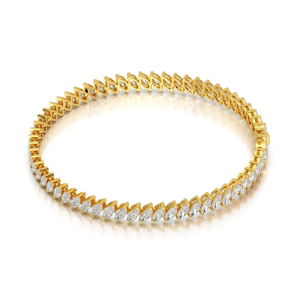 6.80 CT Marquise Cut Diamond Bezel Tennis Bracelet Jama Jewels