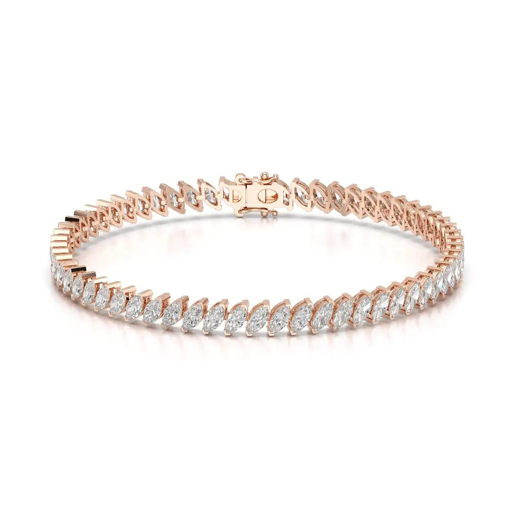 6.80 CT Marquise Cut Diamond Bezel Tennis Bracelet Jama Jewels