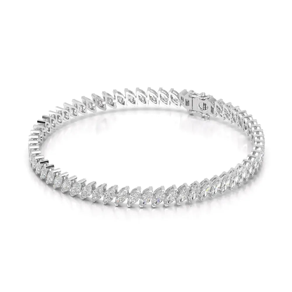 6.80 CT Marquise Cut Diamond Bezel Tennis Bracelet Jama Jewels
