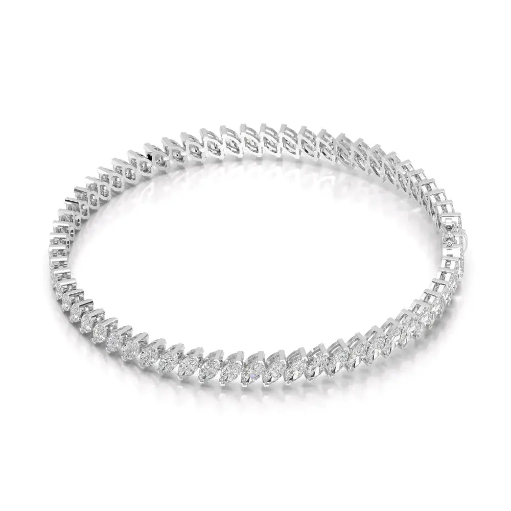 6.80 CT Marquise Cut Diamond Bezel Tennis Bracelet Jama Jewels