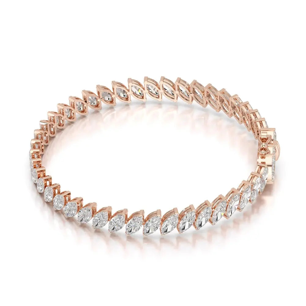 12.60 CT Marquise Cut Diamond Bezel Tennis Bracelet Jama Jewels