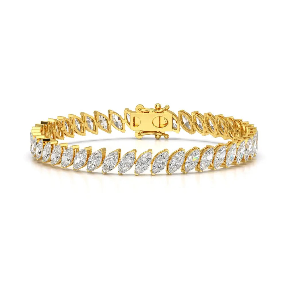 12.60 CT Marquise Cut Diamond Bezel Tennis Bracelet Jama Jewels