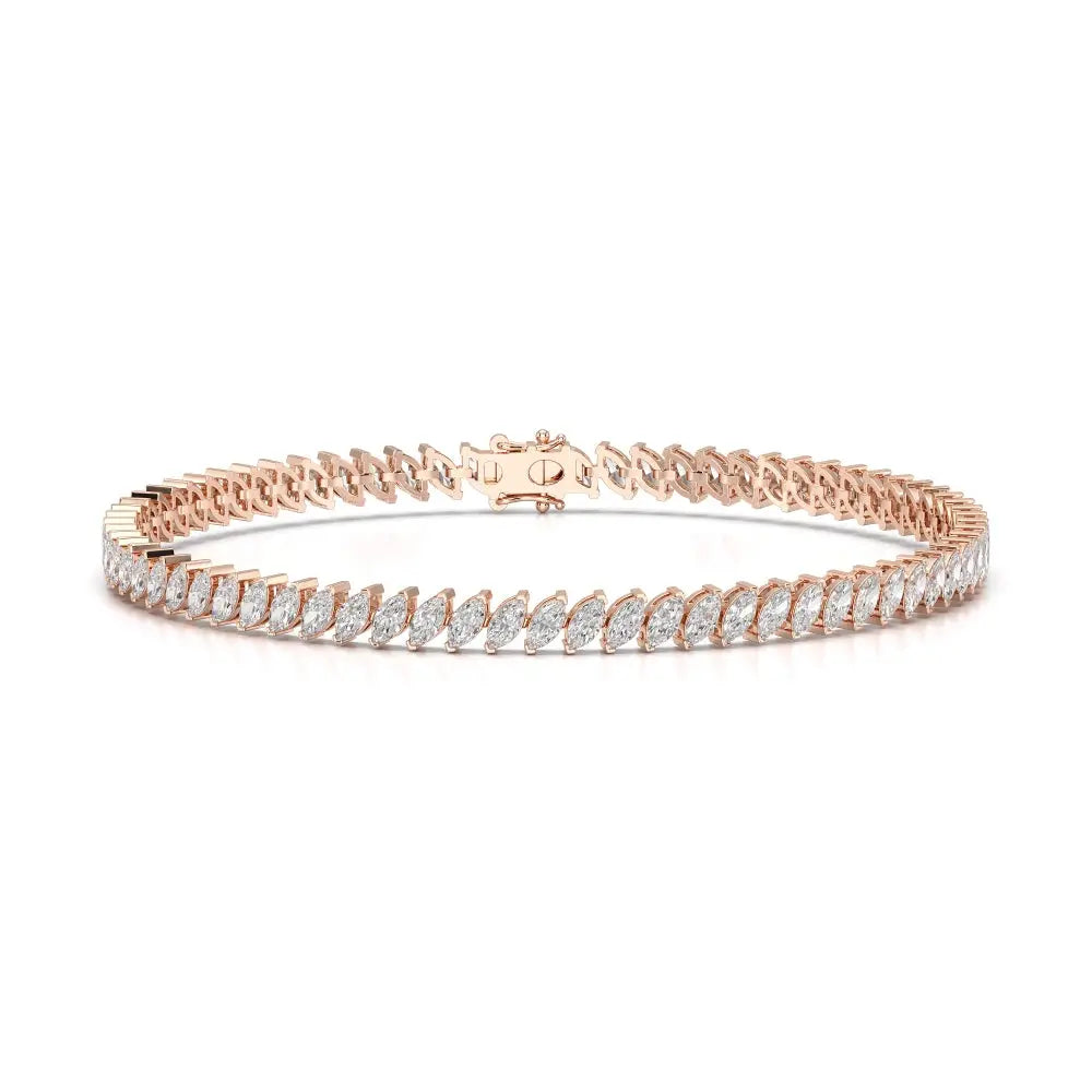 3.50 CT Marquise Cut Diamond Bezel Tennis Bracelet Jama Jewels