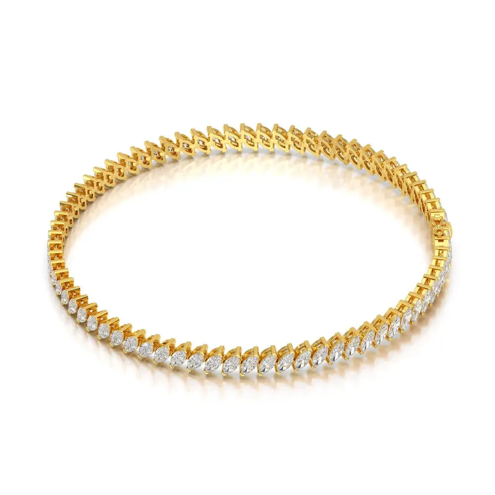 3.50 CT Marquise Cut Diamond Bezel Tennis Bracelet Jama Jewels