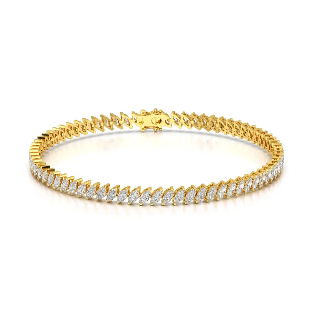 3.50 CT Marquise Cut Diamond Bezel Tennis Bracelet Jama Jewels