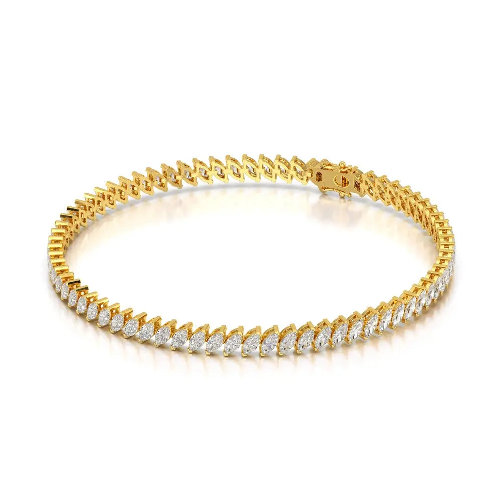 3.50 CT Marquise Cut Diamond Bezel Tennis Bracelet Jama Jewels